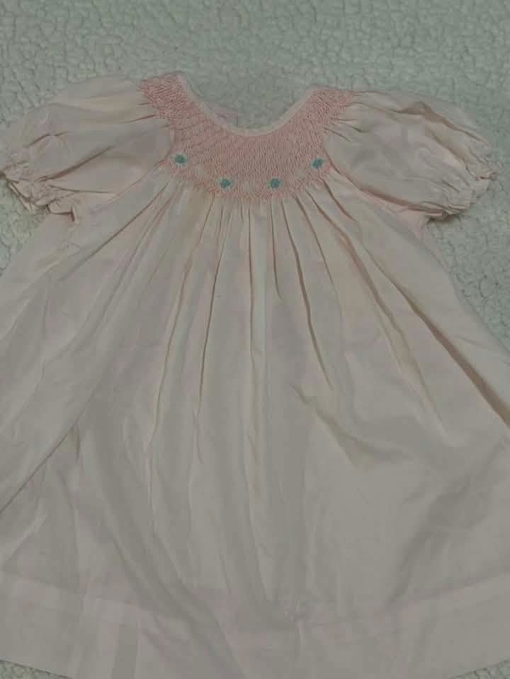 Smocked Baby Dress in Soft Pink